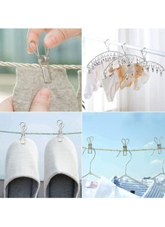 SYOSI Clothes Pins Clothes Pegs Stainless Steel Laundry Pins Clips Cloth Washing Metal Clip Silver Strong Elasticity Windproof Wire Clip Pegs Against Rust for Laundry Hanging Blanket Towel 100Pcs  - Image 5