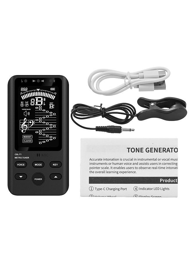 Tuner Tone Generator Digital Tuner Precision Tuning Correction Practice Rechargeable Musical Tool