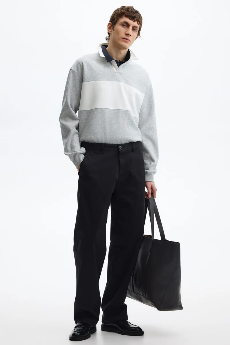 اتش اند ام بنطلون تشينو قطني بقصة مريحة