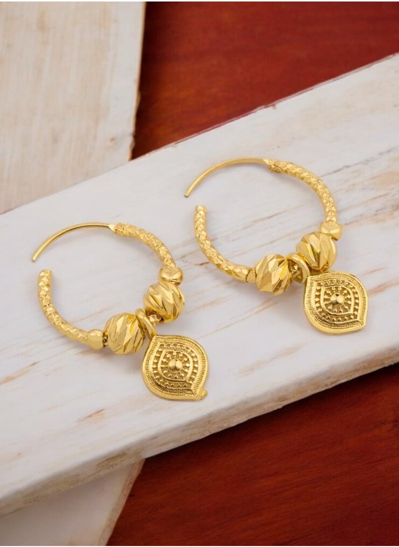 GOLDMAX Elegant 21k Gold Plated Earrings For Women  - Image 3