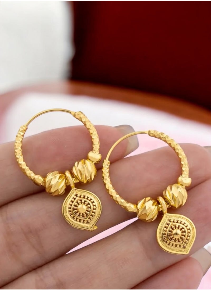 GOLDMAX Elegant 21k Gold Plated Earrings For Women  - Image 1