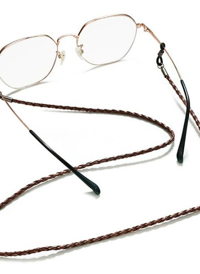 Generic Braided twisted glasses rope sports simple snow chain glasses accessories anti-lost lanyard-brown  - Image 2