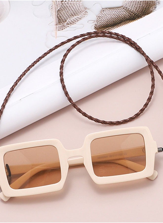 Generic Braided twisted glasses rope sports simple snow chain glasses accessories anti-lost lanyard-brown  - Image 5
