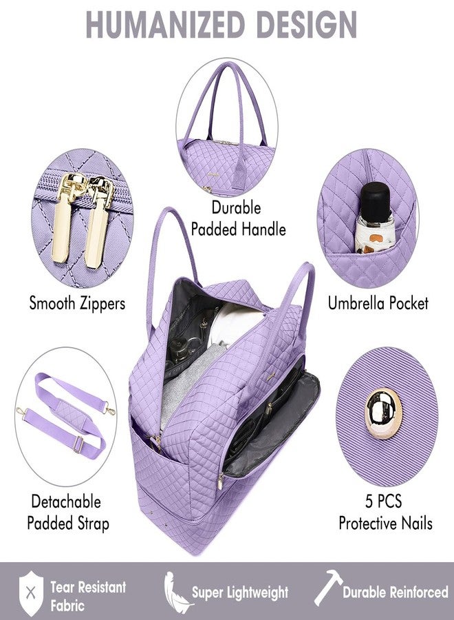 LUOCIP Travel Duffel Bags for Women with Shoe Compartment, Weekender Overnight Bag with Wet Pocket & Toiletry Bag, Carry On Personal Item Bag, Travel Tote Gym Bag, Hospital Bags for Labor and Delivery - Image 3