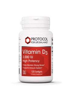 Protocol For Life Balance Protocol Vitamin D3 2000 Iu Immune Support Healthy Bones And Teeth 120 Softgels  - Image 2