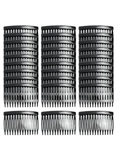 Cinaci Cinaci 30 Pack Clear White Black Brown Small Plastic Hair Side Combs Slide Barrettes with 14 Teeth DIY Crafts Decorative Headpieces French Twist Hair Clips Fine Thin Hair Accessories for Women Girls 