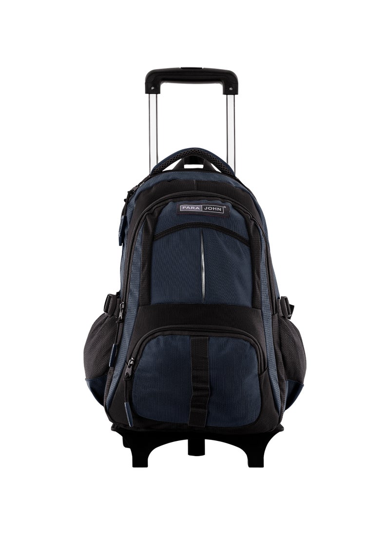 PARAJOHN - Unisex  Rolling Trolley Backpack with Adjustable Strap for School, College, Office, Business and Travel - 18 Inches Blue - Image 1