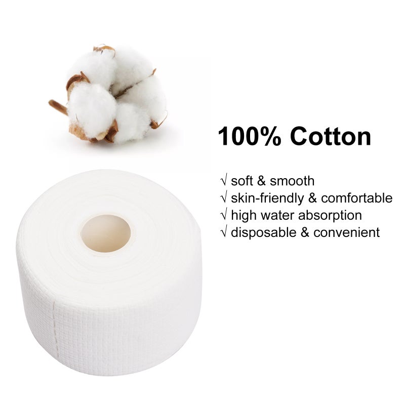 Facial Cleansing Cloths: 100% Top-Grade White Cotton - Soft Smooth Thicker Disposable Portable Gentle Cleansing Wipes for Daily Skin Care Makeup Removal Travel Home Use - Image 4