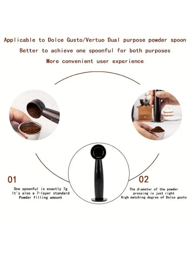 Powder Press Spoon 2 in 1 Coffee Measuring Spoon 7g Dual Use Bean Scoop Kitchen Tool - Image 4