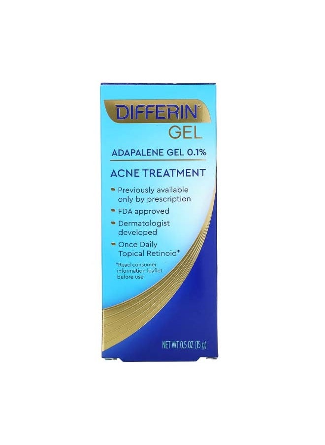 differin - Adapalene Gel 0.1  Acne Treatment Fragrance Free 0.5 oz 15 g - Image 1