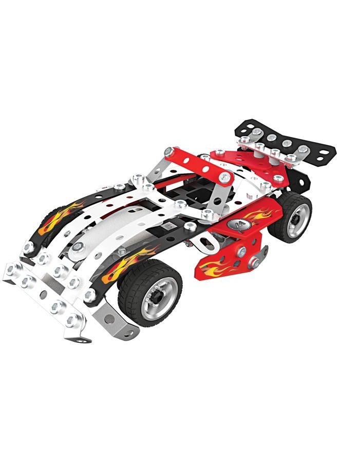 Meccano مجموعة بناء نماذج سيارات سباق 10 في 1 مع 225 قطعة وأدوات حقيقية، ألعاب للأطفال من سن 8 سنوات وما فوق - Image 2