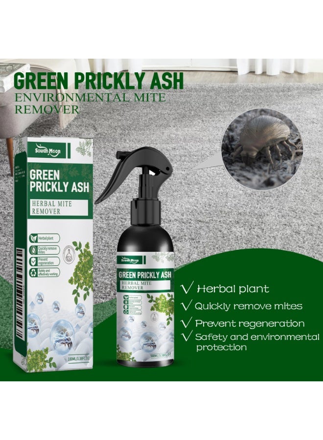 SOUTH MOON Environmental protection mite remover, household bed quilt, sofa mite removal and anti-mite spray, South Moon prickly green ash - Image 1