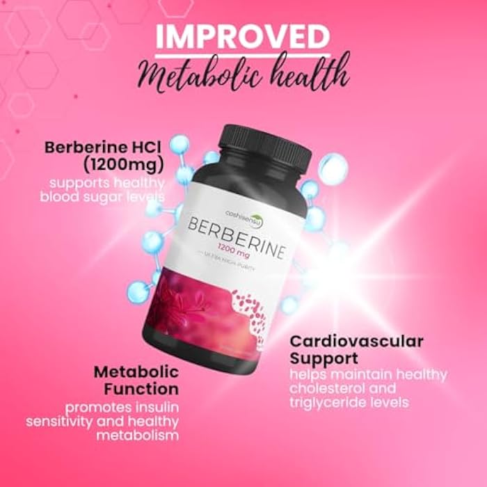 coshisensu Berberine HCl 1200mg – High Potency Supplement for Blood Sugar, Insulin & Weight Management – Non-GMO, Gluten-Free, Vegan Capsules – Heart & Metabolism Support, Made in USA – 60 Count - Image 3
