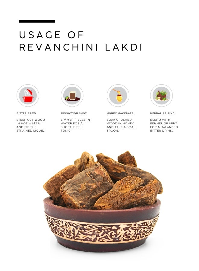 AWAFI MILL Rhubarb Roots – Revand Chini (Revanchini Lakdi) | Whole Dried Himalayan/Indian Rhubarb Root - 100 g | 3.5 Oz - Image 3