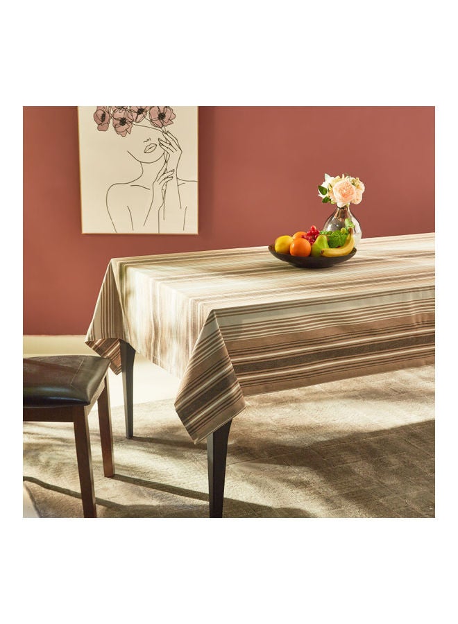 NIBEMINENT Harley Yarn Dyed Cotton Table Cloth Brown 150 x 200cm - Image 3