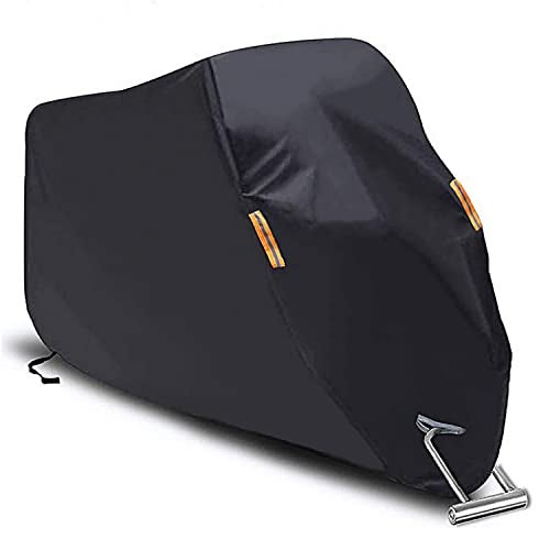 SEAZEN Motorcycle Cover WaterproofDustproofSnowproofUV Protection Motorcycle Covers 5 Layer Breathable Fabric with LockHoles fit for Most Types MotorcycleXL UP to 102