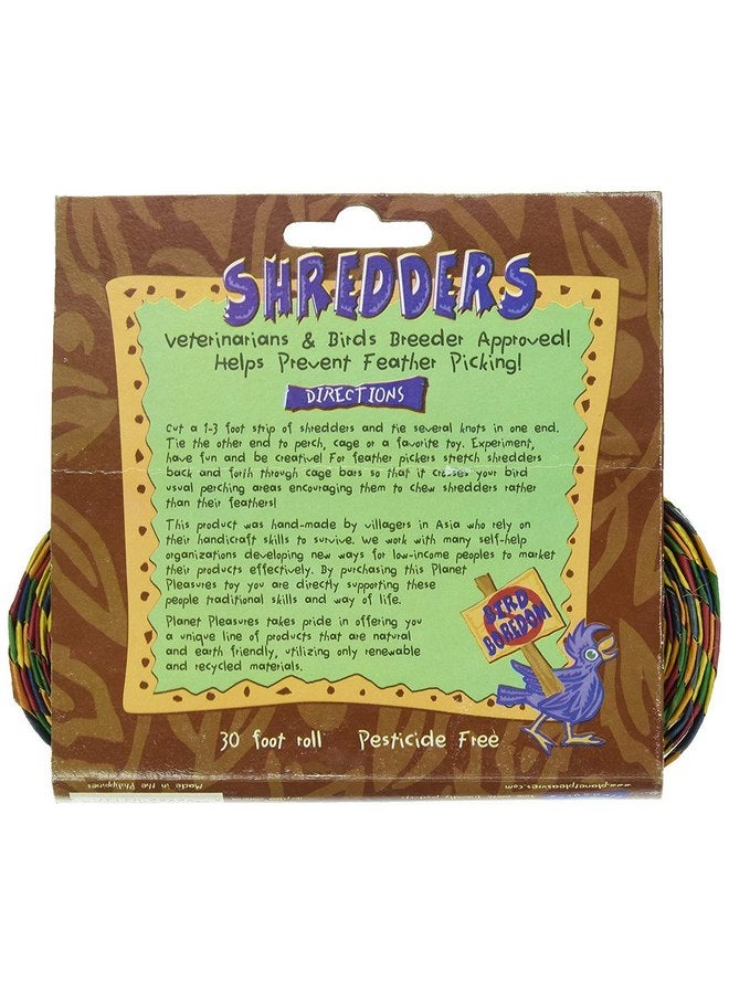 Planet Pleasures Rainbow Shredders Straight Ribbon Bird Toy, 30' L by 1" W - Image 3
