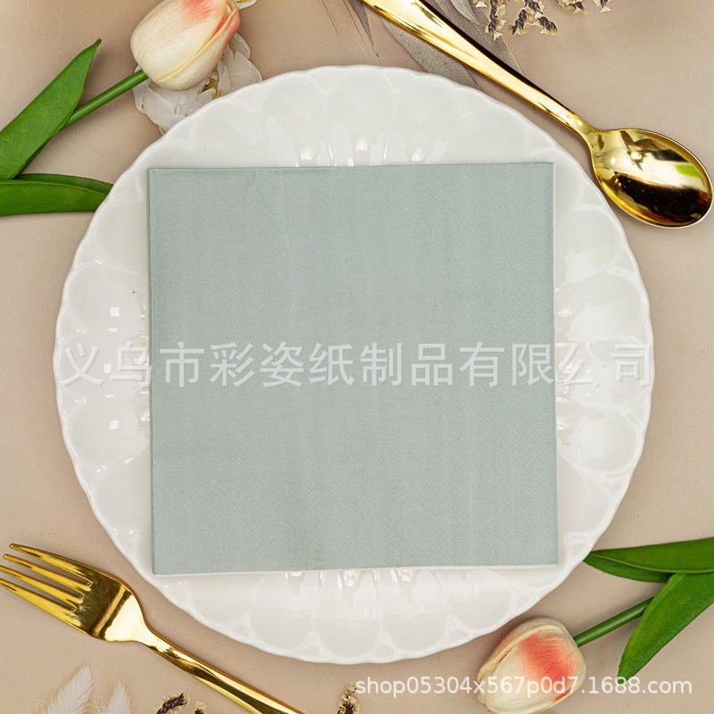 Manufacturer'S In-Stock Printed Birthday Party Monochrome Printed Napkins, Western Restaurant Napkins, Colored Napkins, Paper Napkins - Image 1