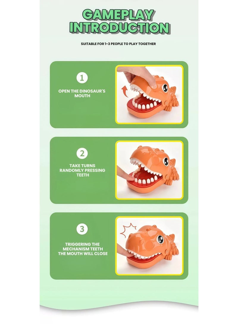 EASY FUTURE Dinosaur Biting Finger Games Funny Toys Teeth Toys for Kids Family Entertainment Game Tabletop Board Game with LED Light and Sound Dentist Practical Joke Toys for Party Gift NO.2103 - Image 3