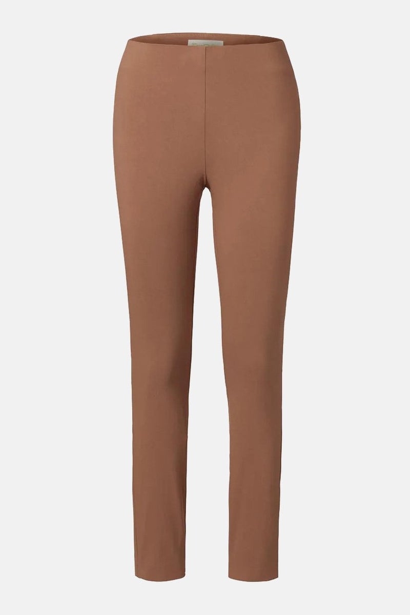 Tchibo Women Slim Fit Plain Stretch Pant, Rust - Image 3