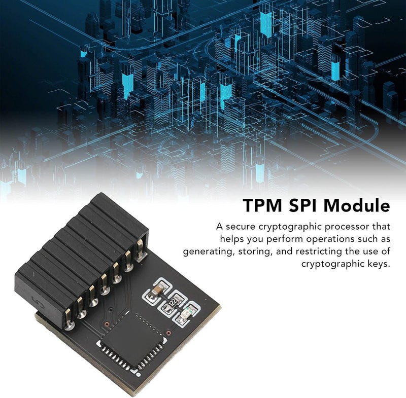 ��حدة أمان تشفير GOWENIC TPM 2.0، لوحة أمان تشفير TPM 2.0 SPI 14Pin بطاقة عن بعد للوحات الأم، متوافقة مع 11 - Image 5