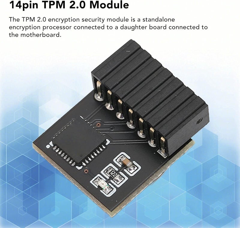 ��حدة أمان تشفير GOWENIC TPM 2.0، لوحة أمان تشفير TPM 2.0 SPI 14Pin بطاقة عن بعد للوحات الأم، متوافقة مع 11 - Image 4