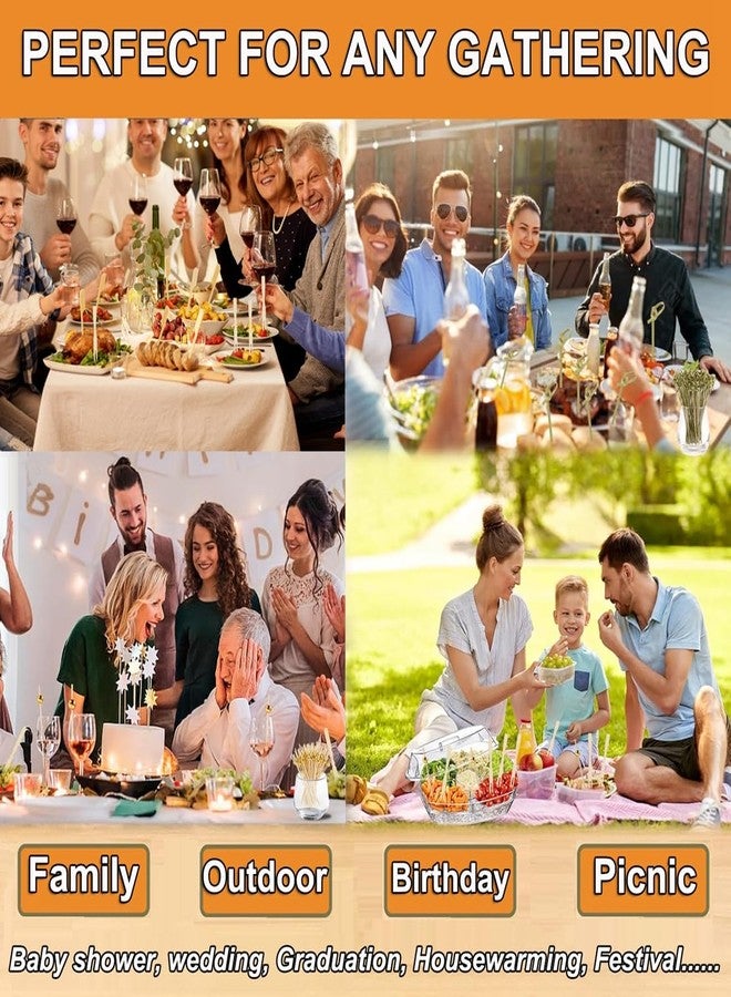 ٤٠٠ عود كوكتيل، أسياخ من الخيزران للمقبلات، أعواد أسنان أنيقة للمقبلات، أعواد كوكتيل صديقة للبيئة بطول ٤.٧ بوصة، أعواد طعام لمشروبات الحفلات، أعواد طعام لألواح التقديم. - Image 2