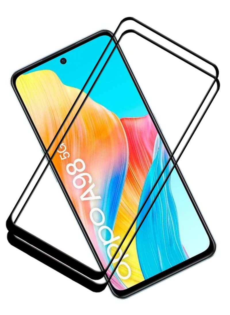 ACLIX 2 Pieces Antistatic ESD Dustproof Premium Quality High Definition Tempered Glass Screen Protector Designed For Oppo A98 - Image 1