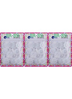 TARA Tara Girls Self Hinge Multi Design Plastic Bow Hair Barrettes Selection Pack Of 3 BR89 