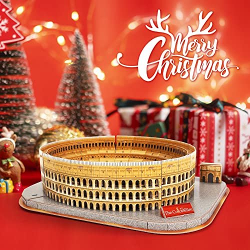 CubicFun 3D Puzzle for Adults Kids Rome Colosseum Jigsaw Italy Architecture Model Kits DIY Toys with Booklet Birthday Gift for Boys Girls Age 8 131 Pieces Valentines Day Gift Easter Gifts Puzzles - Image 5