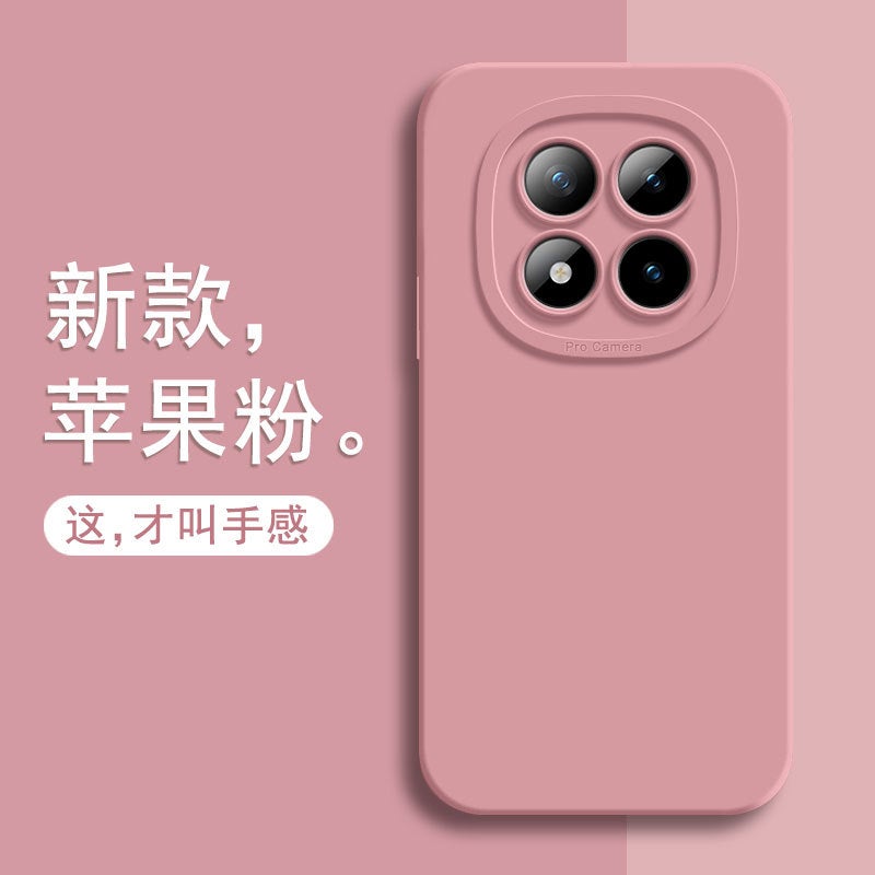 غطاء واقي، حماية باللون الأحمر من السقوط , تغطية كاملة، سيليكون، مقاوم للصدمات لـ Redmi Note 15 Pro، Apple من السيليكون للاستخدام المتكرر للاستخدام اليومي للمدرسة - Image 1