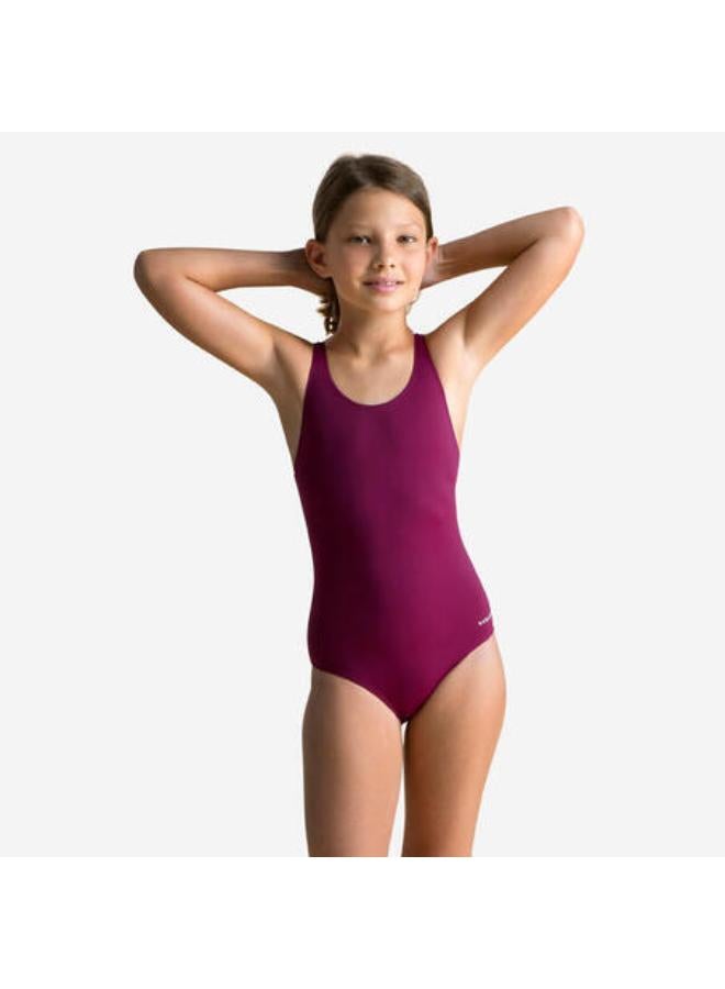 NABAIJI Girls’ Basic 1-piece Swimsuit purple  - Image 1