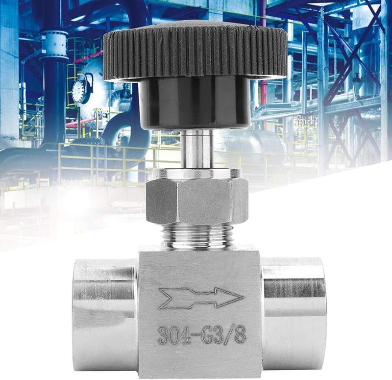 صمام إبرة مستقيم من الفولاذ المقاوم للصدأ مع خيط أنثى BSPP نوع 3 1 4 بوصة مقاوم للتسرب - Image 2