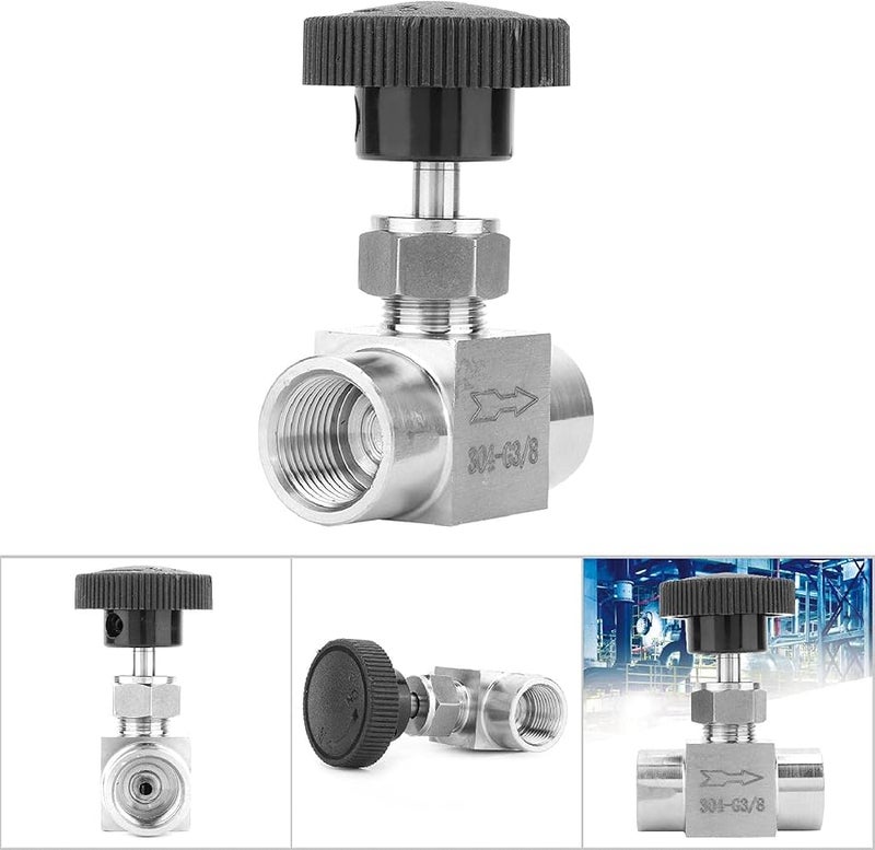صمام إبرة مستقيم من الفولاذ المقاوم للصدأ مع خيط أنثى BSPP نوع 3 1 4 بوصة مقاوم للتسرب - Image 3