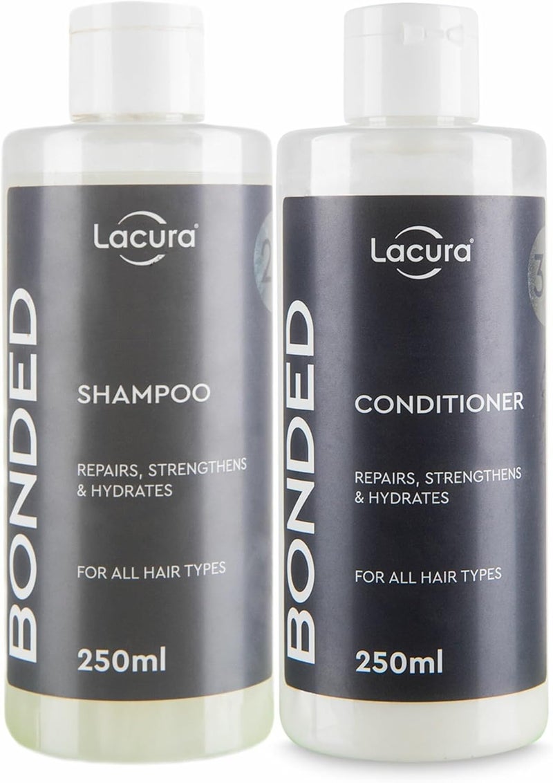 Aldi Lacura No2 Bonded Shampoo 250mL No3 Bonded Conditioner 250mL For All Hair Types
