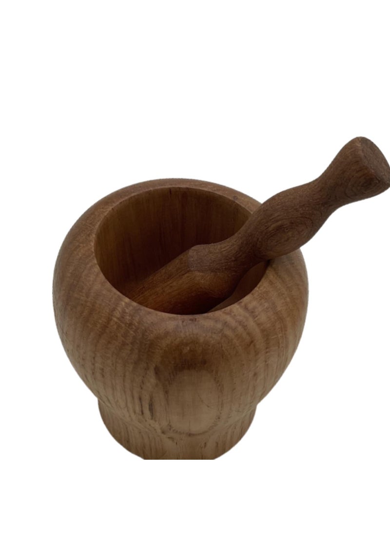 Home Bamboo Mortar, 10 x 10 cm, SC-B002 - Image 1