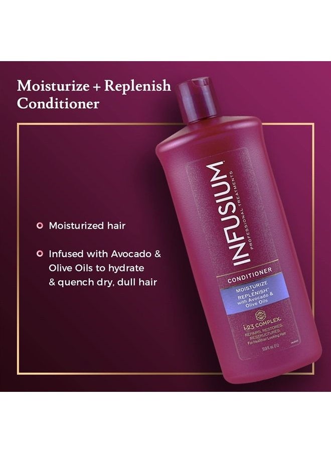 Infusium - Moisturize and Replenish Professional Conditioner, Avocado & Olive Oil, Classic Light and Soothing Scent, 33.8 Fl Oz - Image 1