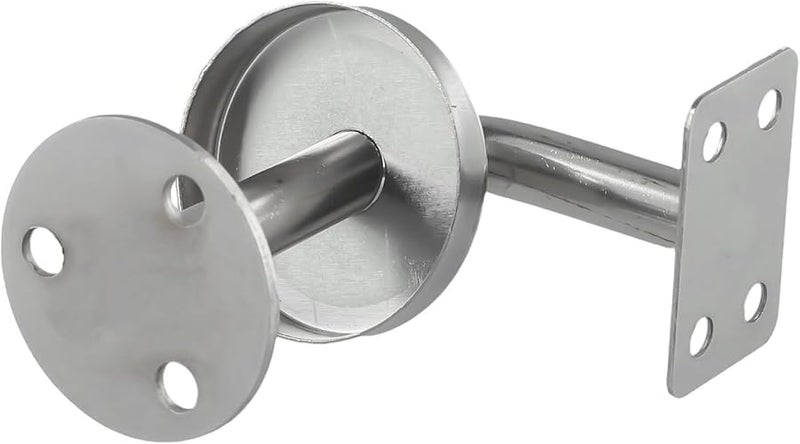 Stainless Steel Handrail Bracket Wall Mount 60 mm x 80 mm Silver Rail Support Stairs Balustrade - Image 4
