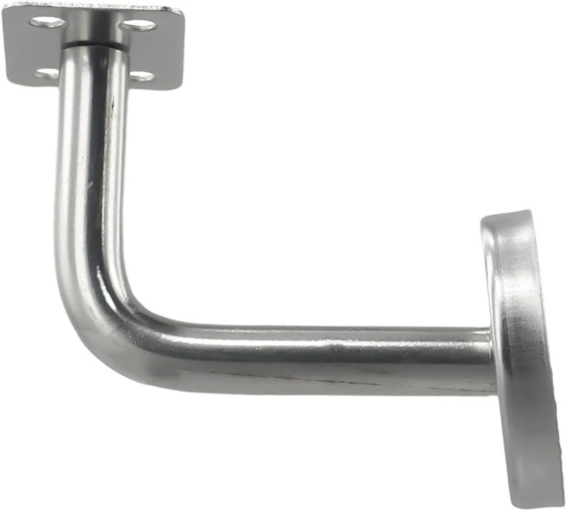 Stainless Steel Handrail Bracket Wall Mount 60 mm x 80 mm Silver Rail Support Stairs Balustrade - Image 3