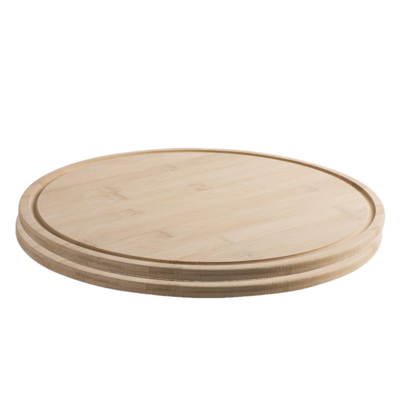Hammont Round Cutting Board Made from Bamboo Wood with Juice Grooves Great for Charcuterie Meat Chopping Board 16 2 Pack