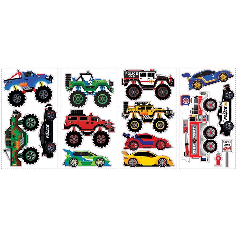 Roommates Spd0004Scs Trucks Peel And Stick Wall Decals - 1-Pack - Image 4