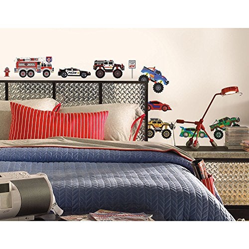 Roommates Spd0004Scs Trucks Peel And Stick Wall Decals - 1-Pack - Image 2