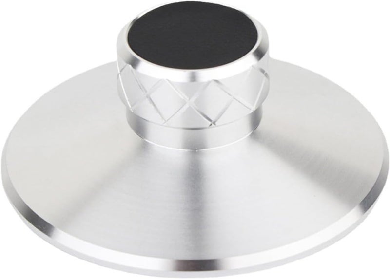 Zerodeko Vinyl Record Stabilizer Turntable Weight Clamp Aluminum Alloy Disc Weight for HiFi Vinyl Accessories Silver Finish for Record Players - Image 1