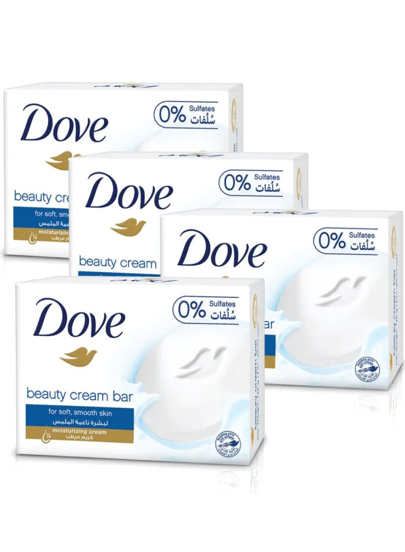 دوف صابون قالب كريم الجمال ازرق 4 × 125 جرام
