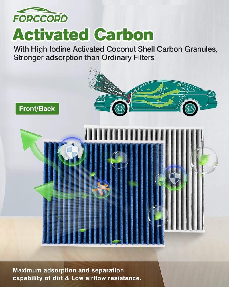 Forccord 2 Pack HEPA Cabin Air Filter for Hyundai and Kia - Image 4