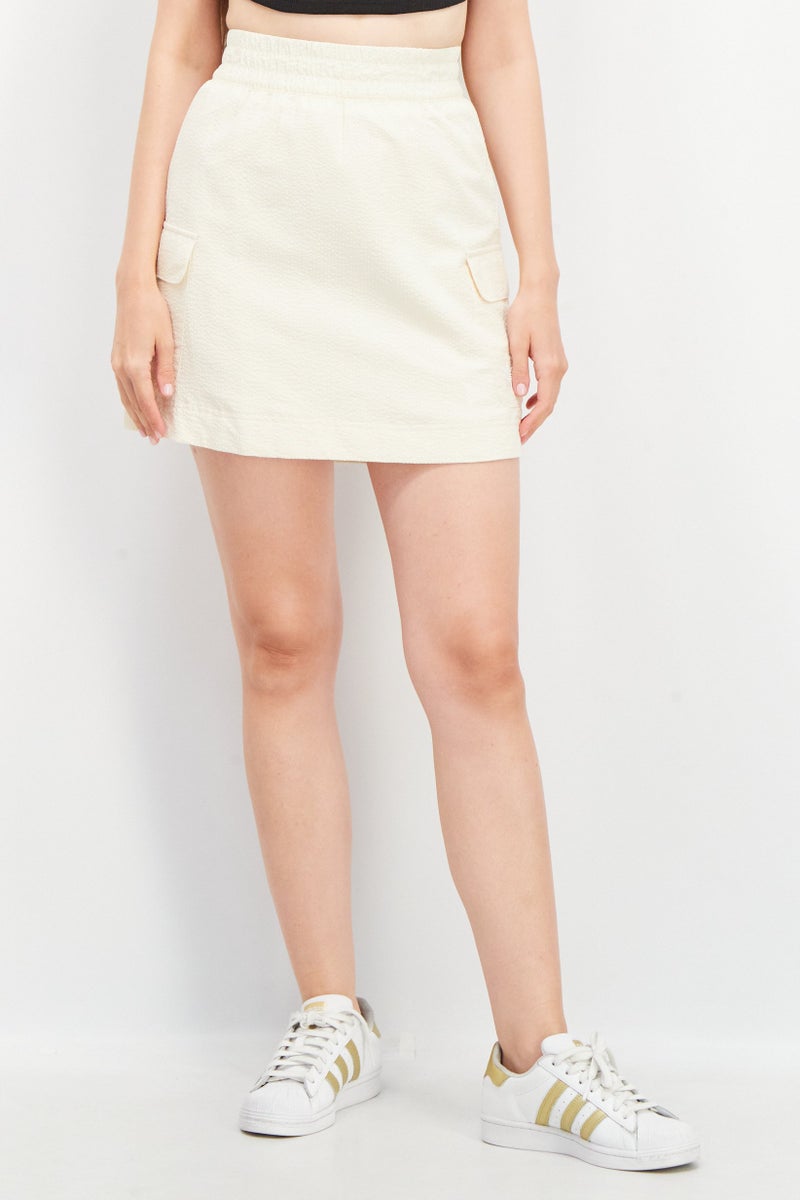 adidas Originals Women Sportswear Fit Brand Logo Training Skirts, Beige - Image 1