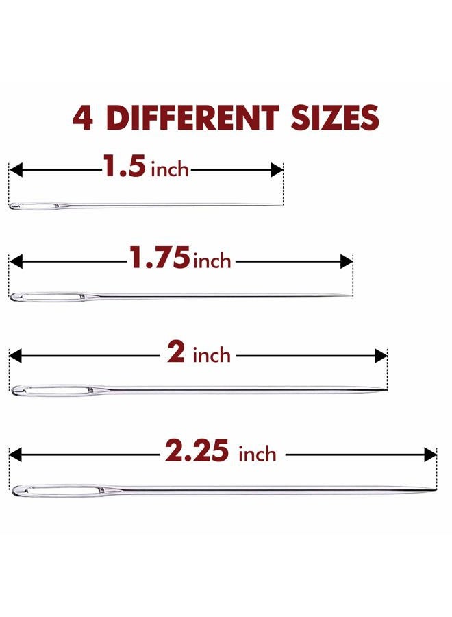 ZP Crafts Big Eye Embroidery Needles for Hand Sewing - Four Sizes Set of 28 Large Eye Sewing Needles in Storage Tube - Image 3