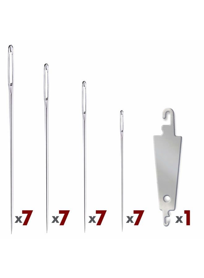ZP Crafts Big Eye Embroidery Needles for Hand Sewing - Four Sizes Set of 28 Large Eye Sewing Needles in Storage Tube - Image 2
