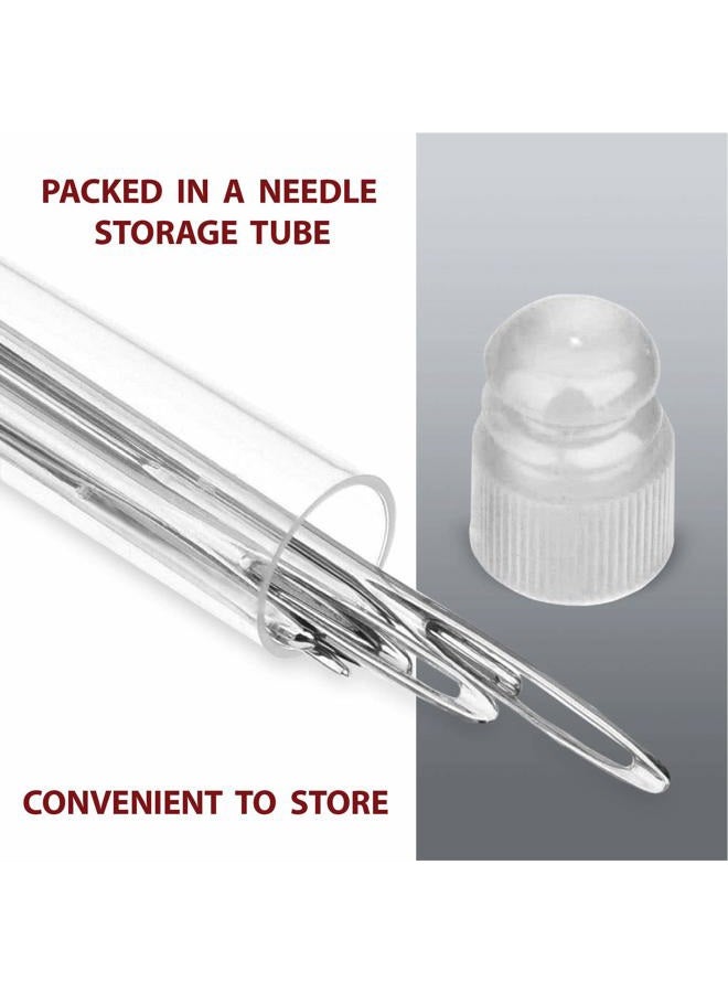 ZP Crafts Big Eye Embroidery Needles for Hand Sewing - Four Sizes Set of 28 Large Eye Sewing Needles in Storage Tube - Image 5