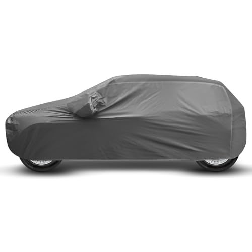 Auto Hub Car Cover Compatible with Maruti Victoris with Mirror Pocket, Soft Cotton Lining, Victoris Car Cover Waterproof - Grey - Image 3
